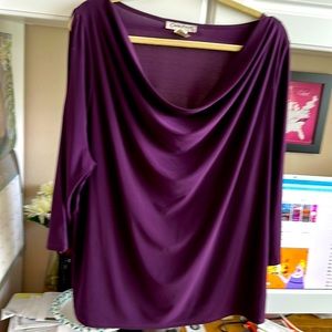 Beautiful deep purple dressy top 2X